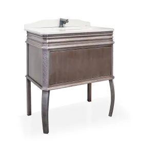 Macral Bath Vanity London - Antique Silver Patina