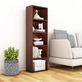 Matrix Bookcase Showcase Shelf Organizer Storage Shelves | Kids Bookrack Cabinets | Storage Racks for Home Shelfs (5-Tier, Mahogany)