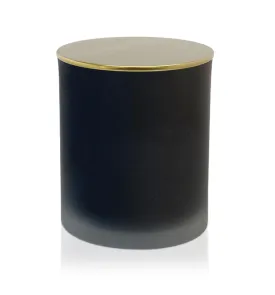 Medium Classic Tumbler - Black Frosted Jar with Gold Metal Tumbler Lid 280 - 300ml