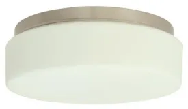 Monument Flush Mount Ceiling Fixture Brushed Nickel 11-1/2 X 4 Inch  Uses 2 13-Watt Fluorescent Gu24 Base Lamps