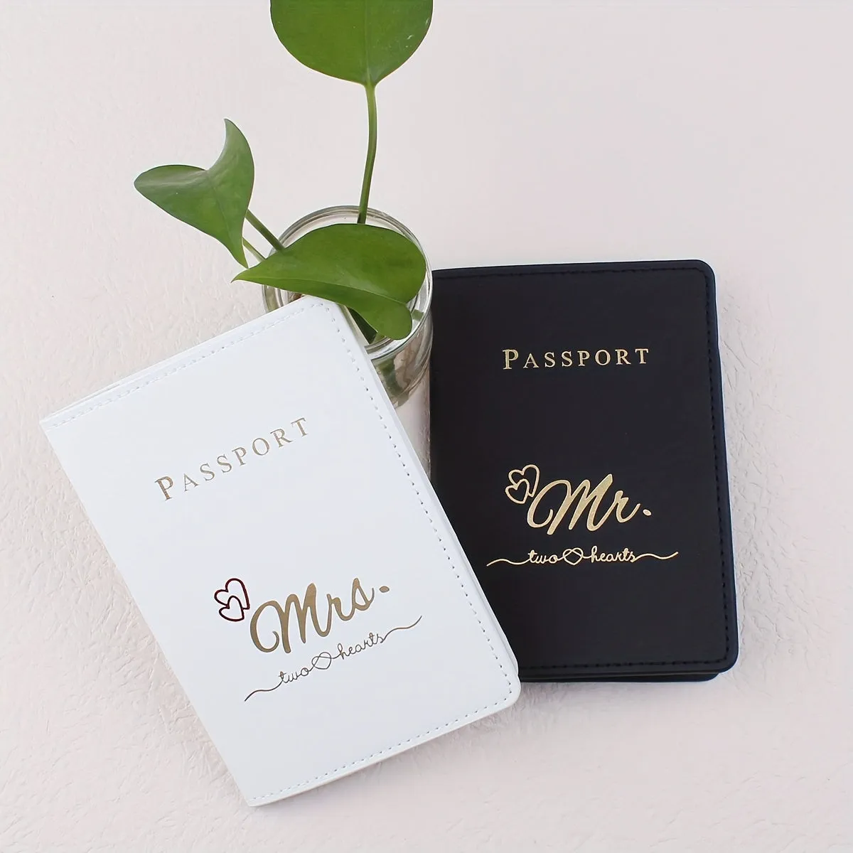 Mr  Mrs Passport Holder Set for Travel Lovers