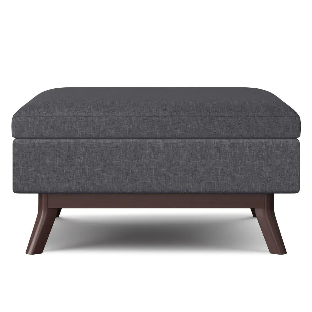 Owen Small Coffee Table Ottoman in Linen