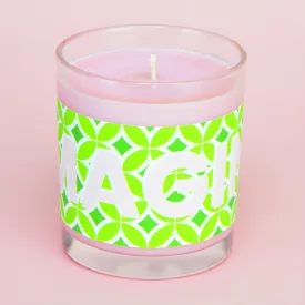 Pineapple & Lime Pink & Green IMAGINE Retro Print Candle