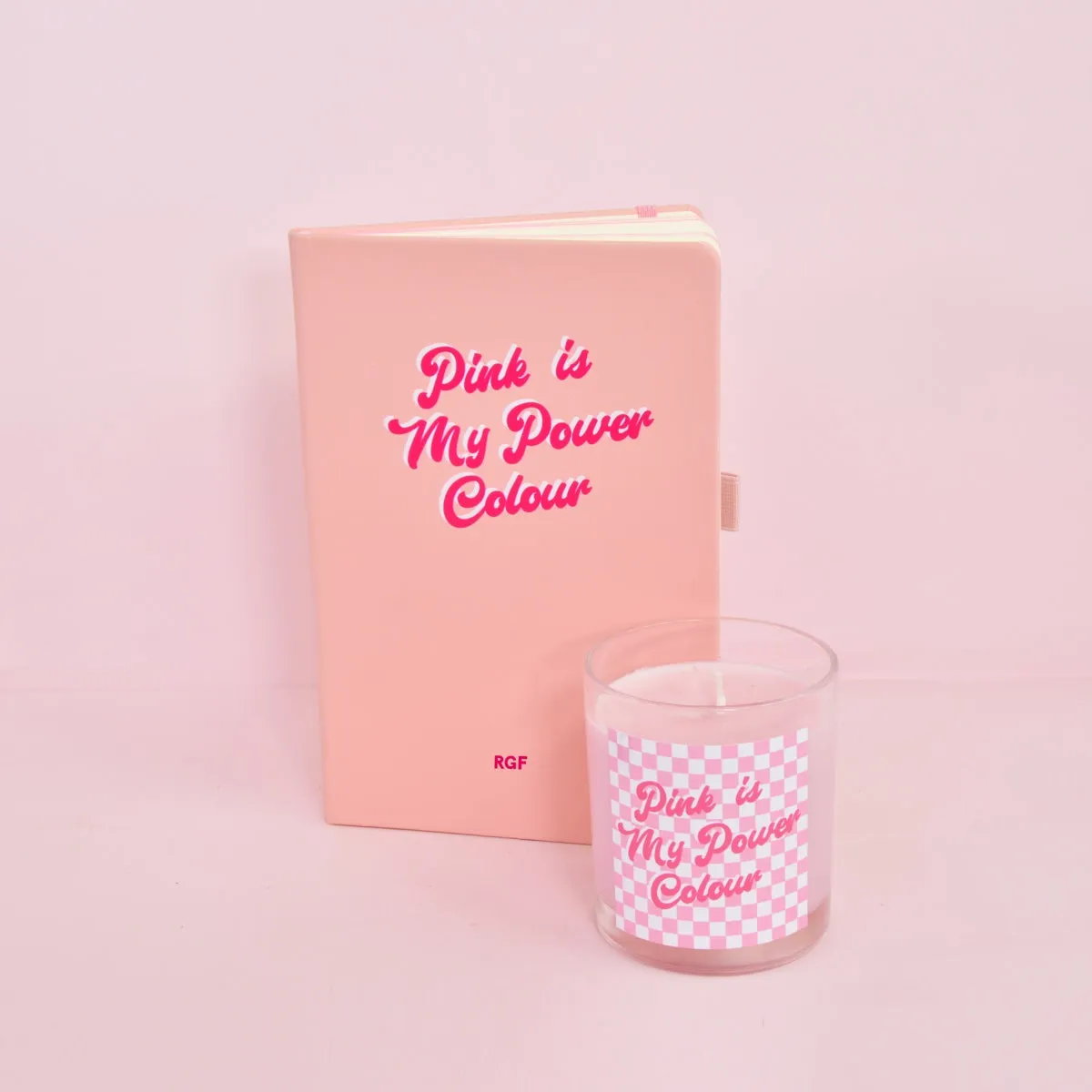 Pink is My Power Colour Candle & Notebook Combo