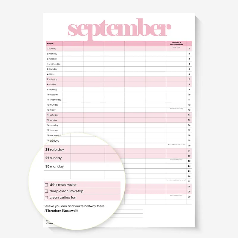 PRINTABLE: 2024 Family Calendar