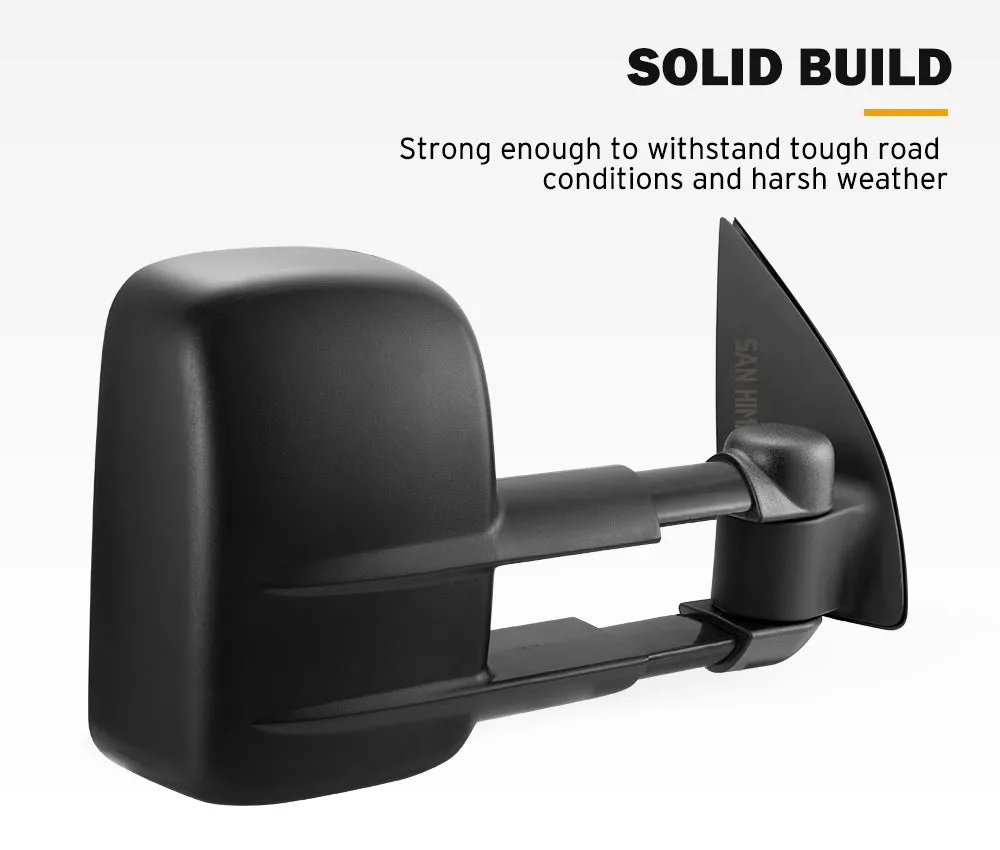 San Hima Pair Extendable Towing Mirrors For Volkswagen Amarok 2009-2023