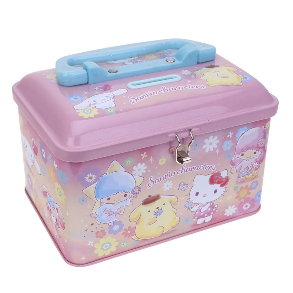 Sanrio Character Tin Cash Coin Bank with Handle