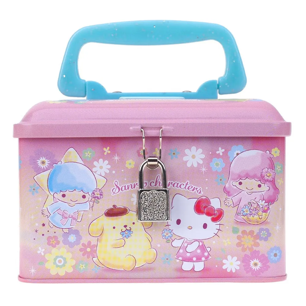 Sanrio Character Tin Cash Coin Bank with Handle