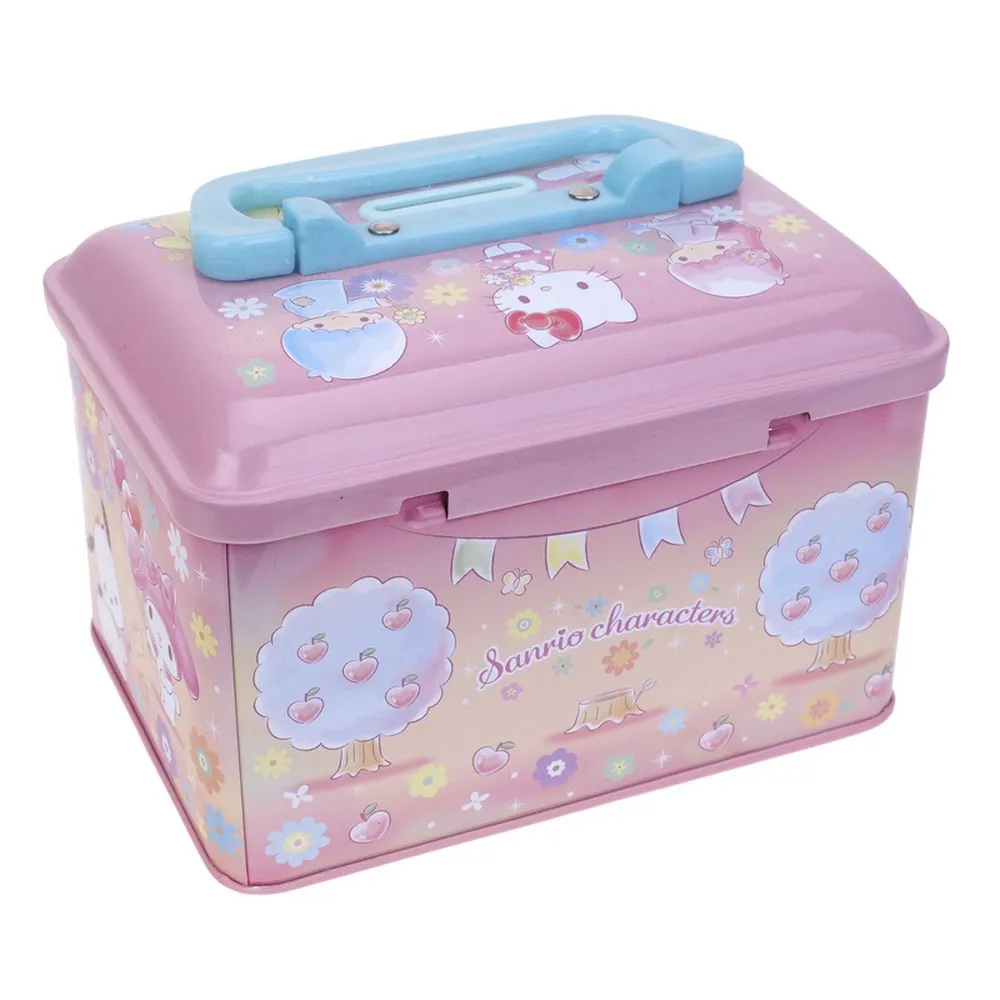 Sanrio Character Tin Cash Coin Bank with Handle