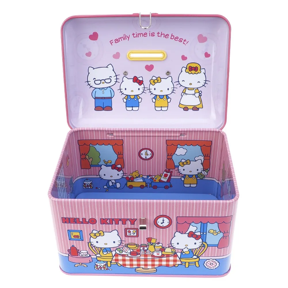 Sanrio Character Tin Cash Coin Bank with Handle