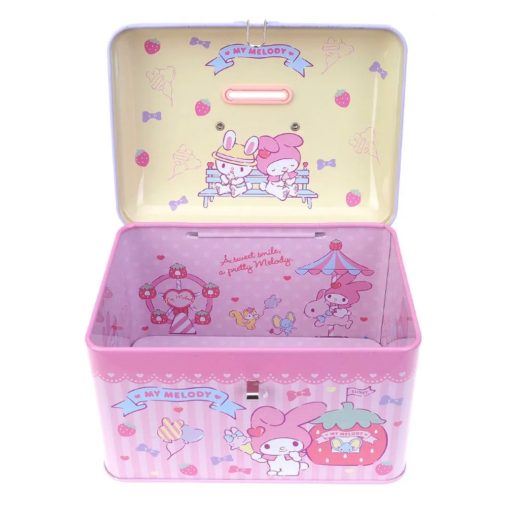 Sanrio Character Tin Cash Coin Bank with Handle