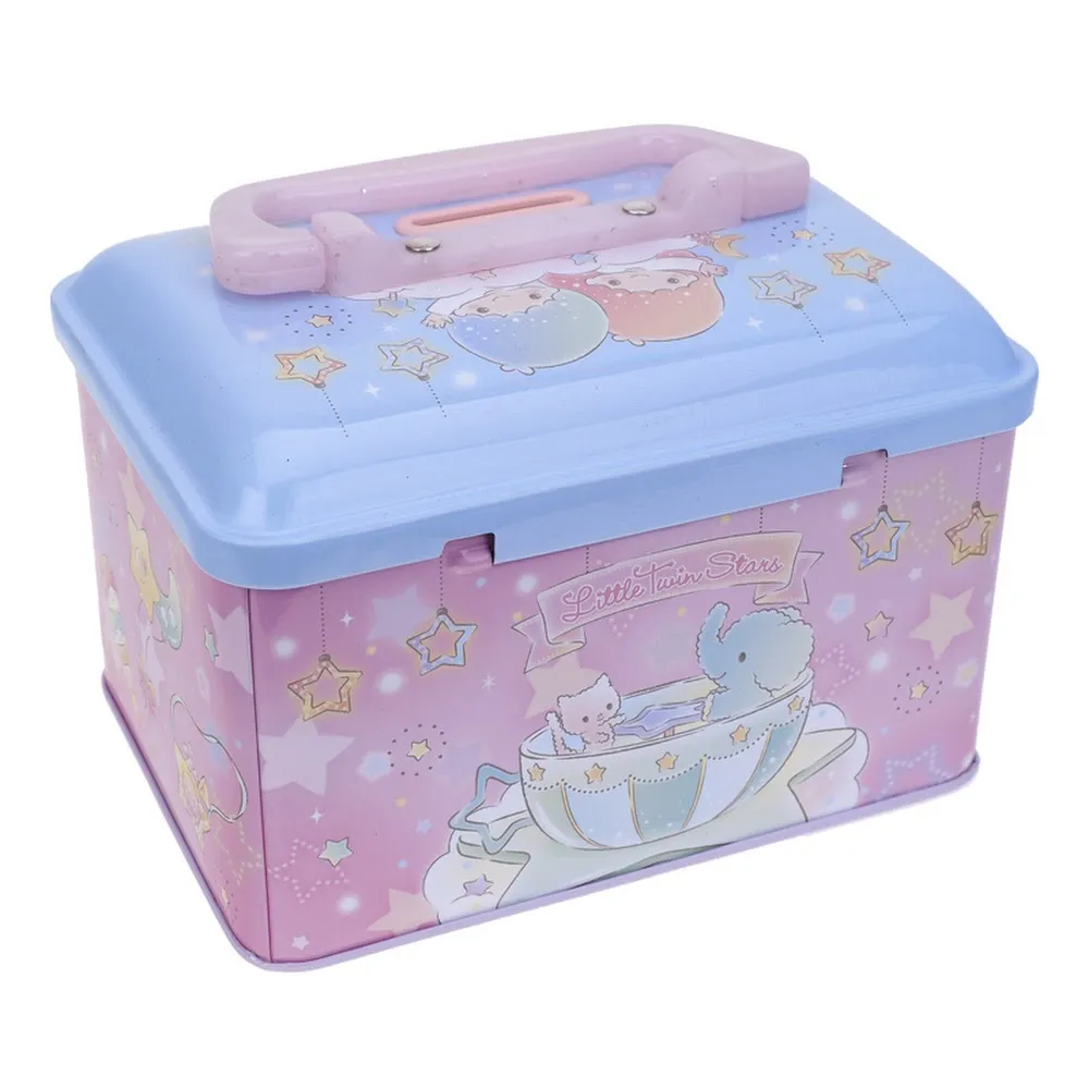 Sanrio Character Tin Cash Coin Bank with Handle