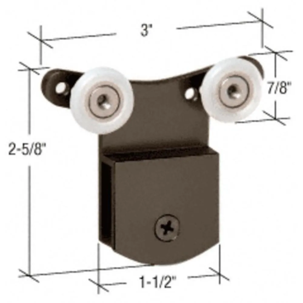 Shower Door 3/8" Top Hanger Bracket for Cottage Series Sliders