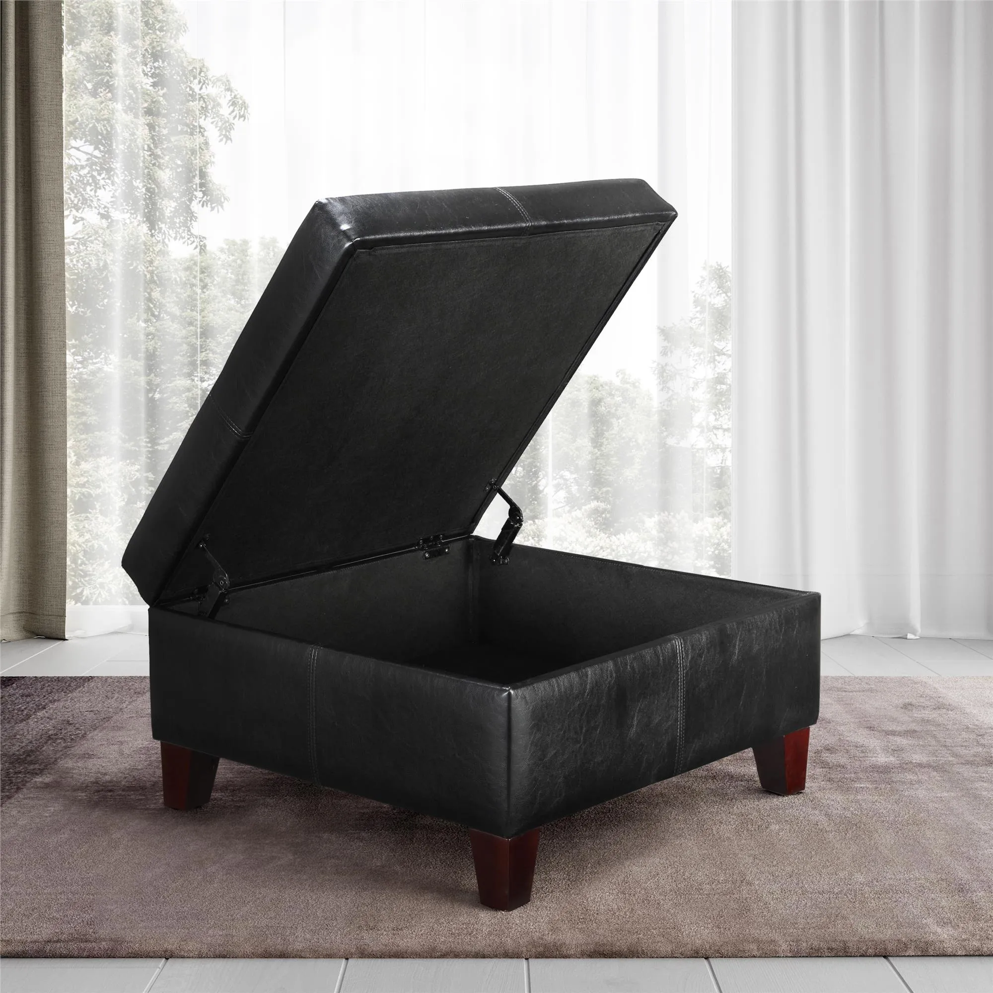 Square Storage Ottoman