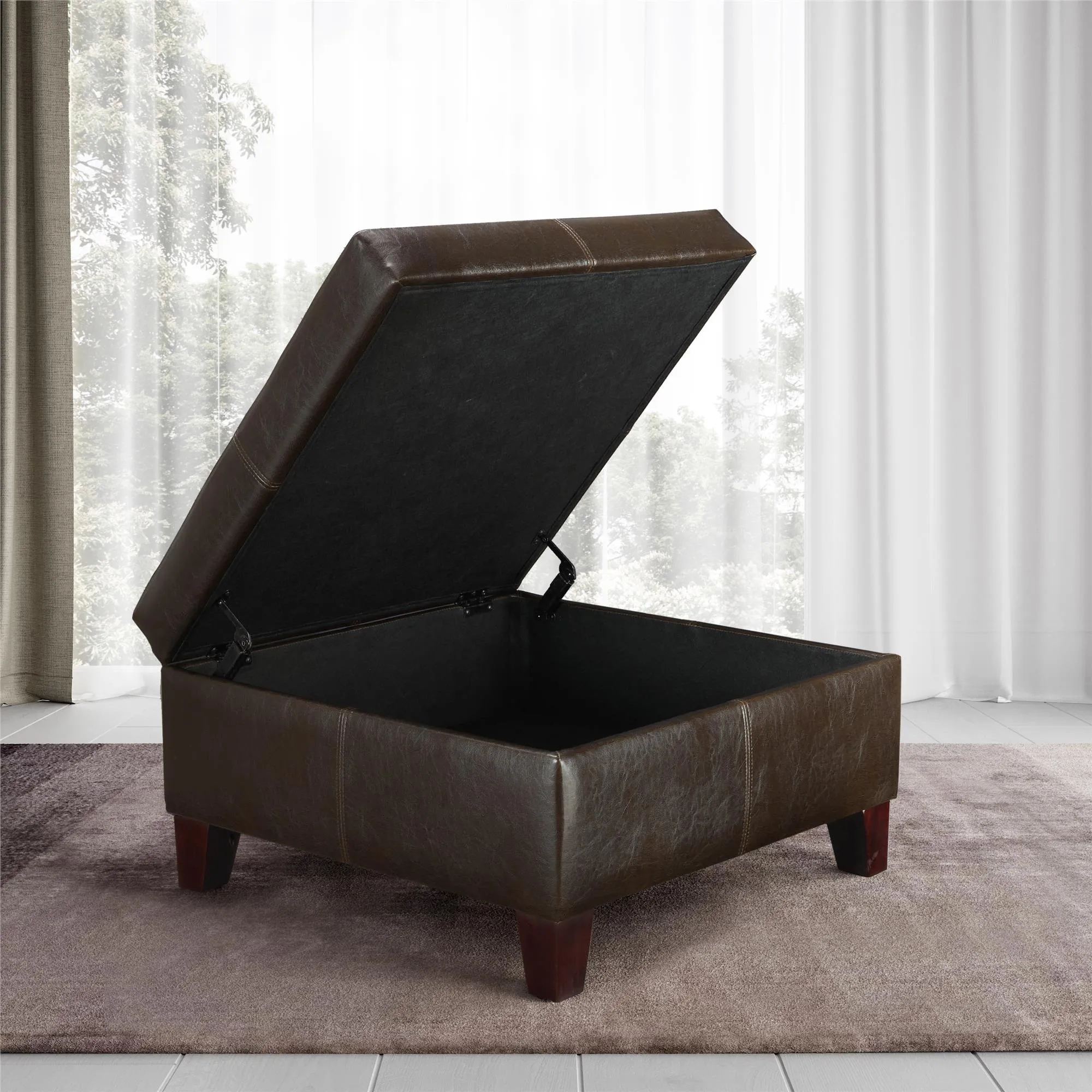 Square Storage Ottoman