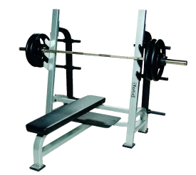 ST Olympic Flat Bench w/Gun Racks - York