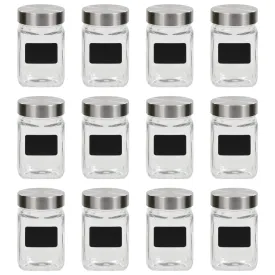 Storage Jars with Sticker 12 pcs 300 ml