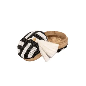 Suri Jewelry Beaded Basket | Black/White