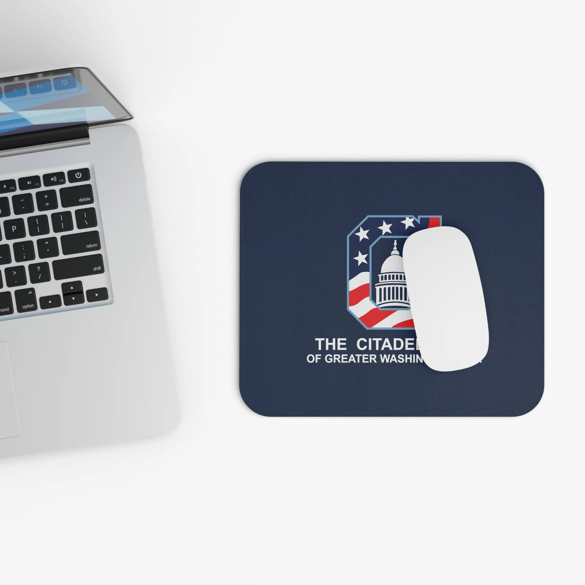 The Citadel, Alumni Club, Washington D.C. Club Logo, Navy Blue Mouse Pad (Rectangle)