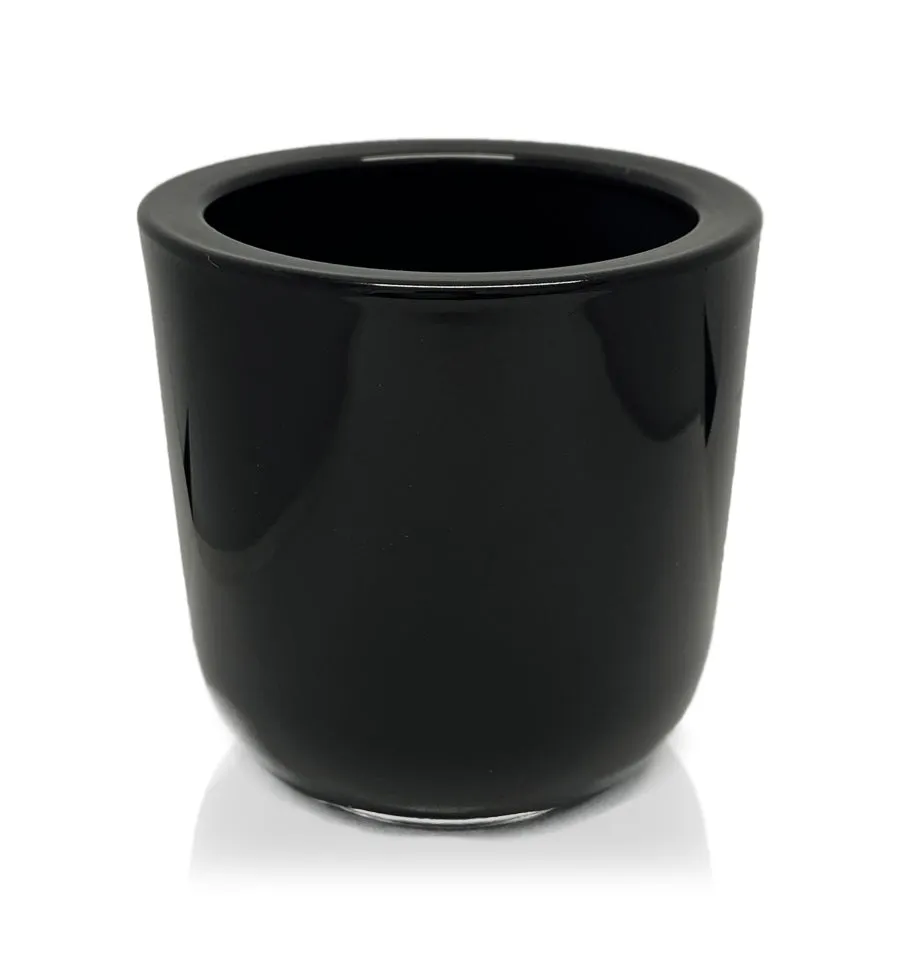 Thick Wall Glass Candle Jar - Black 300mls