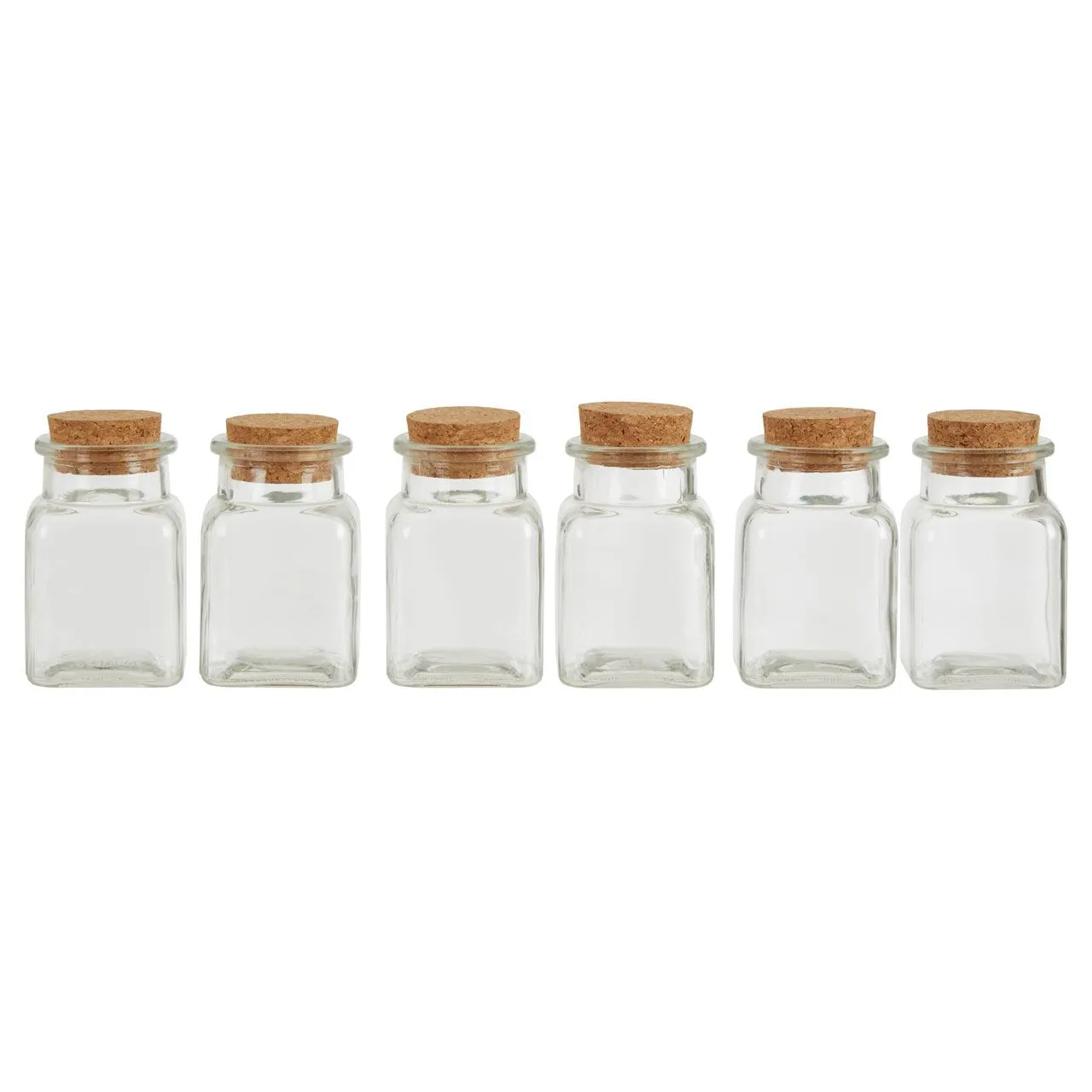 Tromso 6 Piece Square Jars- Small -150ml