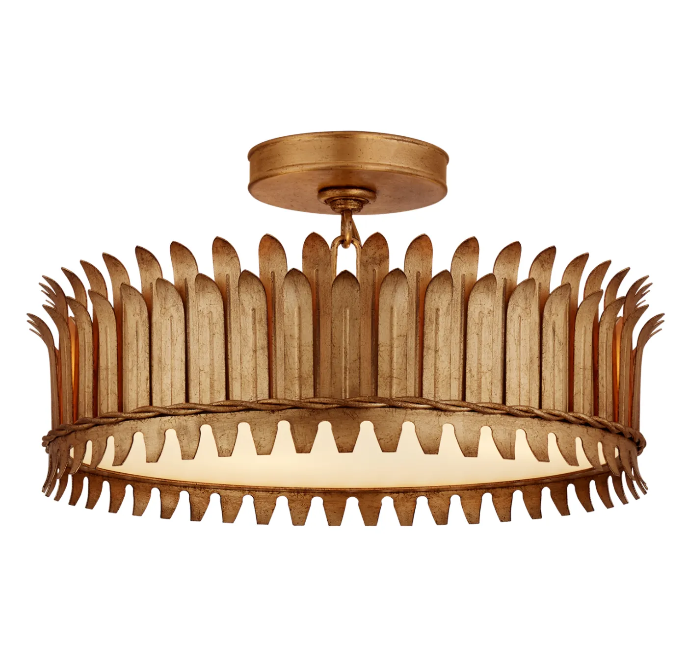 Visual Comfort & Co. Leslie Semi-Flush Ceiling Fixture