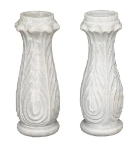 White Marble Lotus Flower Candleholder